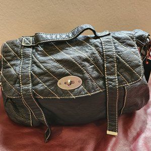 NWT Shoulder bag Black Tan Strap "RED" By Marc Echo 2 inside pockets H9.5" X W14